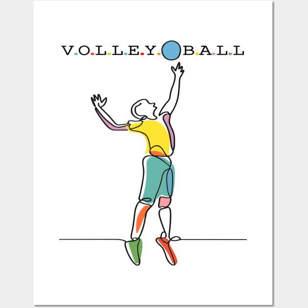 Volleyball Sport Wall Art by Fashioned by You, Created by Me A.zed